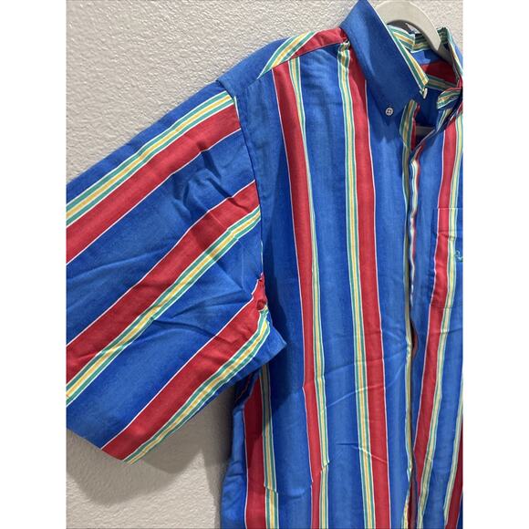 Duxbak Men’s XL Stripped Vintage Shirt, Y2K Cotton, Great Cond! L 32”, Chest 52” - Picture 5 of 16